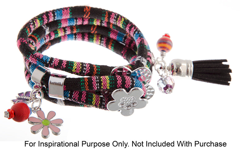 Faux Suede Tassels Silver Cap 5.5cm  (4pcs)