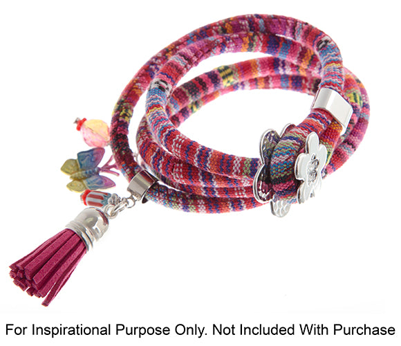 Faux Suede Tassels Silver Cap 5.5cm  (4pcs)