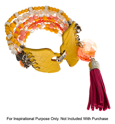 Faux Suede Tassels Silver Cap 5.5cm  (4pcs)