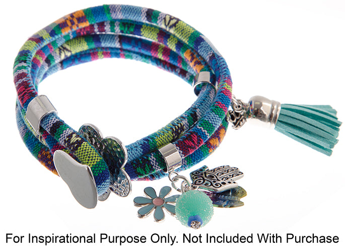 Faux Suede Tassels Silver Cap 5.5cm  (4pcs)