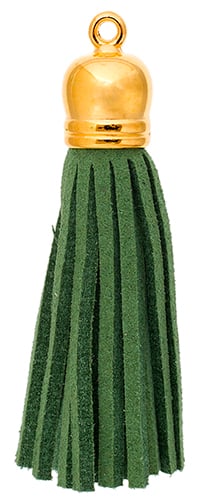 Faux Suede Tassels Gold Cap 5.5cm  
