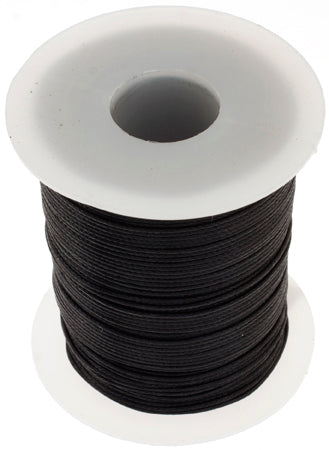 Cotton Wax Cord Round Black