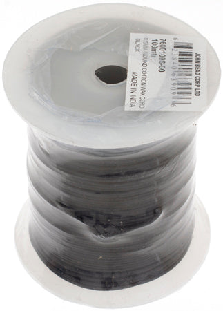 Cotton Wax Cord Round Black