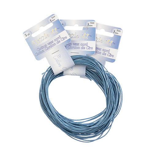 Dazzle-It Cotton Wax Cord 1mm Round  5yds