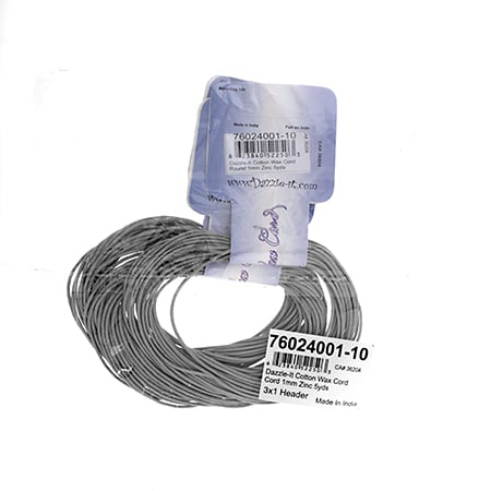 Dazzle-It Cotton Wax Cord 1mm Round  5yds