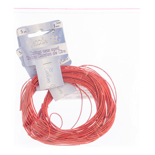 Dazzle-It Cotton Wax Cord 1mm Round  5yds