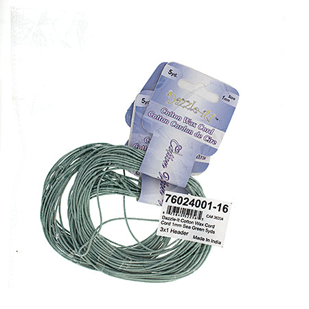 Dazzle-It Cotton Wax Cord 1mm Round  5yds