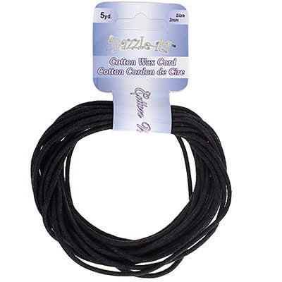 Dazzle-It Cotton Wax Cord 2mm Round  5yds
