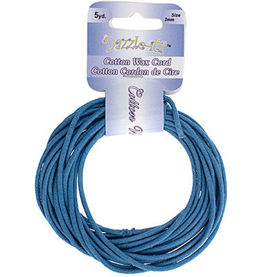 Dazzle-It Cotton Wax Cord 2mm Round  5yds