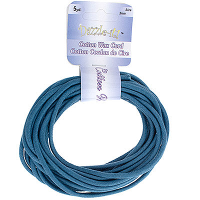 Dazzle-It Cotton Wax Cord 3mm Round  5yds