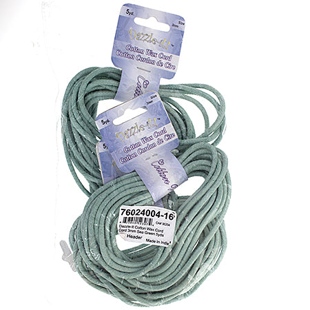 Dazzle-It Cotton Wax Cord 3mm Round  5yds