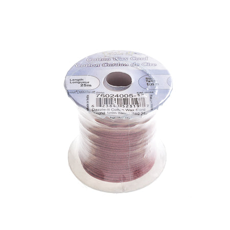Dazzle-It Cotton Wax Cord 1mm Round  25m Spool
