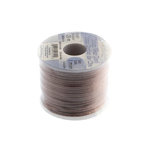 Dazzle-It Cotton Wax Cord 1mm Round  25m Spool