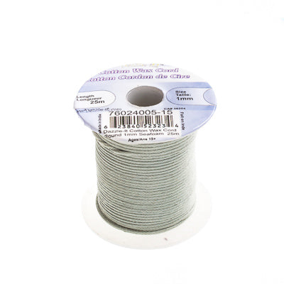 Dazzle-It Cotton Wax Cord 1mm Round  25m Spool