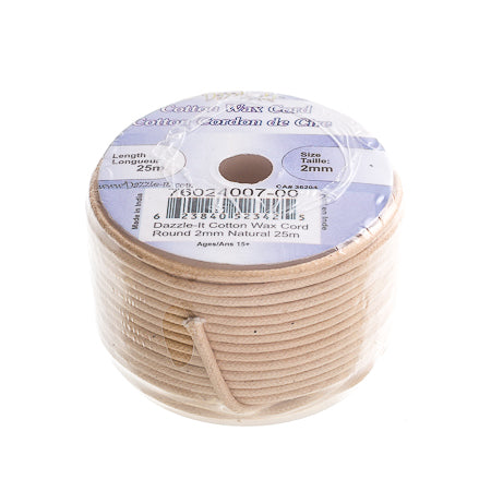Imitation Sinew: 7-Ply: Round: Polyester: 4 oz: Natural