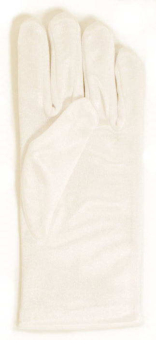 Children Gloves Satin Wrist Length White