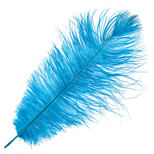 Ostrich Drab Feathers 14-16in (1pc)