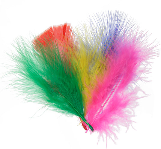 Marabou Feathers 4-6in  (3 x 6g each)
