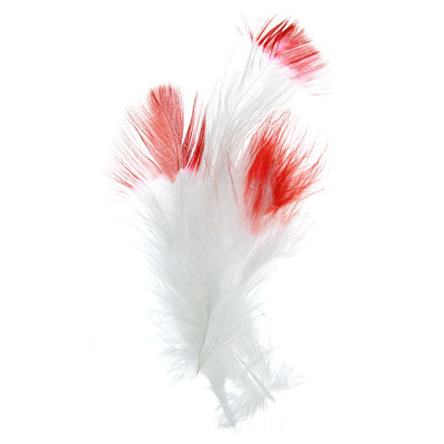 Marabou Feathers 4-6in White /Black (3 x 6g each)