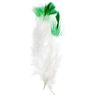 Marabou Feathers 4-6in White /Black (3 x 6g each)