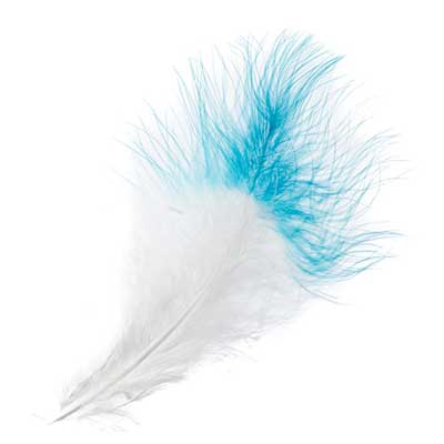 Marabou Feathers 4-6in White /Black (3 x 6g each)