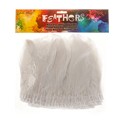 Goose Feather Strung 5.5-7in Value 2yds  Bleach