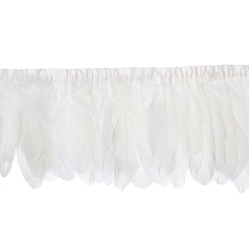 Goose Feather Strung 5.5-7in Value 2yds  Bleach