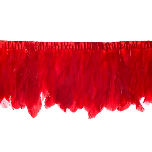 Goose Feather Strung 5.5-7in Value 2yds  Bleach