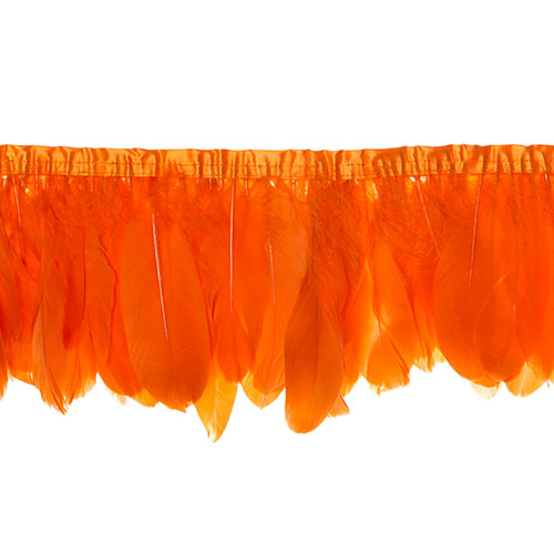 Goose Feather Strung 5.5-7in Value 2yds  Bleach