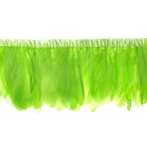 Goose Feather Strung 5.5-7in Value 2yds  Bleach