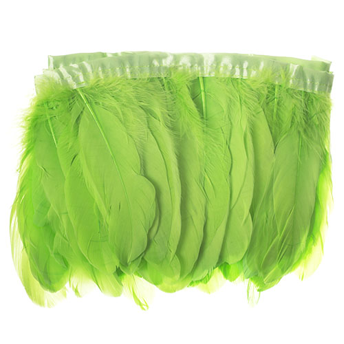 Goose Feather Strung 5.5-7in Value 2yds  Bleach