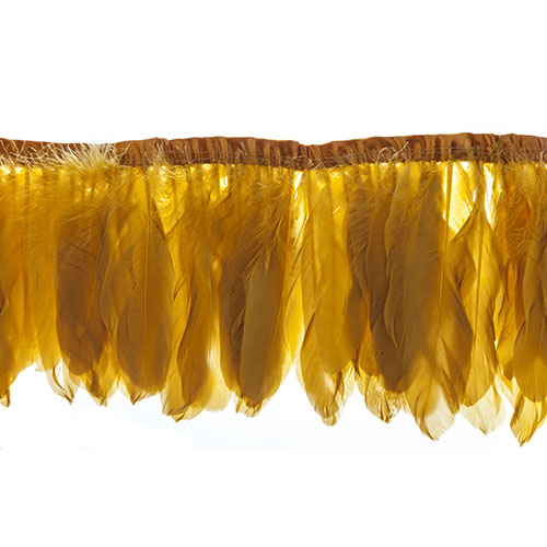Goose Feather Strung 5.5-7in Value 2yds  Bleach