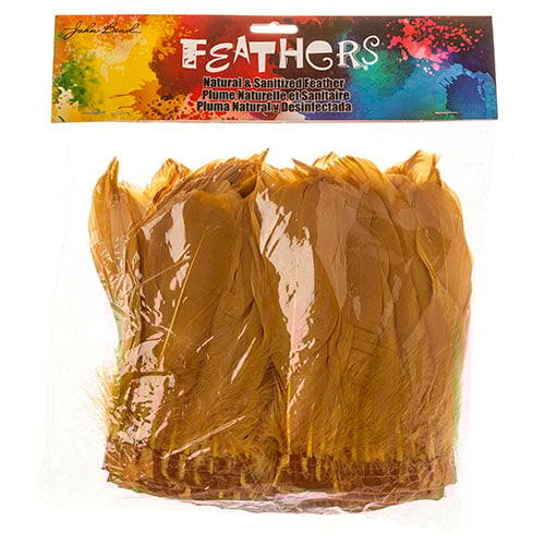 Goose Feather Strung 5.5-7in Value 2yds  Bleach