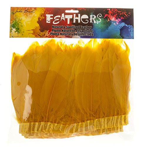 Goose Feather Strung 5.5-7in Value 2yds  Bleach