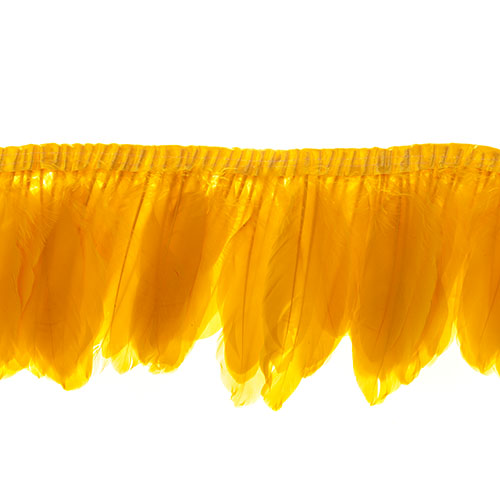 Goose Feather Strung 5.5-7in Value 2yds  Bleach