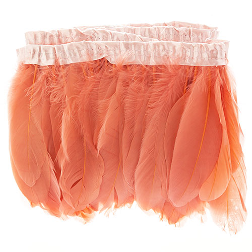 Goose Feather Strung 5.5-7in Value 2yds  Bleach