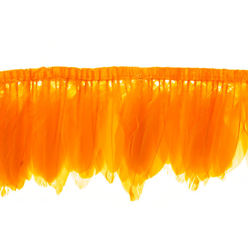 Goose Feather Strung 5.5-7in Value 2yds  Bleach