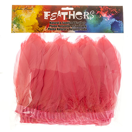 Goose Feather Strung 5.5-7in Value 2yds  Bleach
