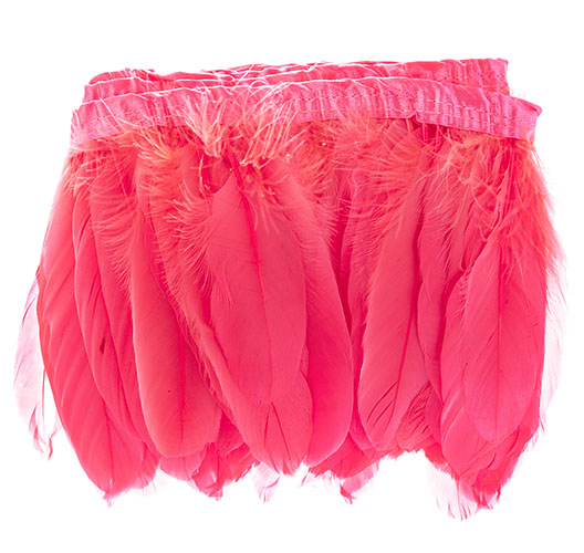 Goose Feather Strung 5.5-7in Value 2yds  Bleach