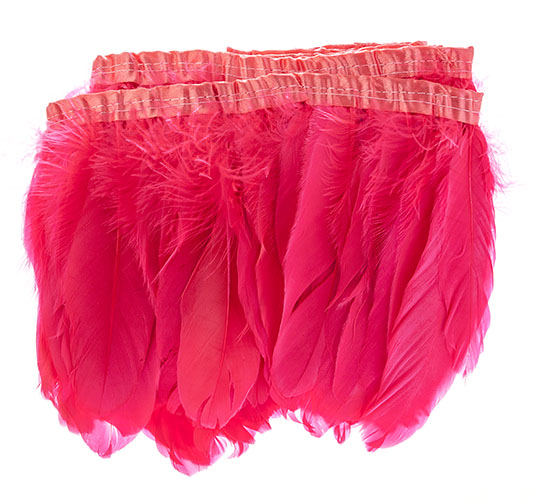 Goose Feather Strung 5.5-7in Value 2yds  Bleach