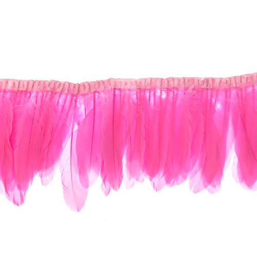 Goose Feather Strung 5.5-7in Value 2yds  Bleach
