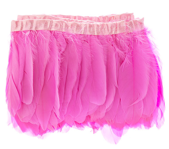 Goose Feather Strung 5.5-7in Value 2yds  Bleach