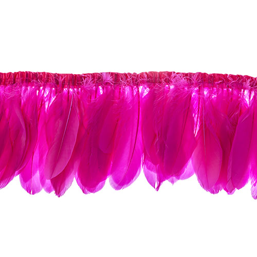 Goose Feather Strung 5.5-7in Value 2yds  Bleach
