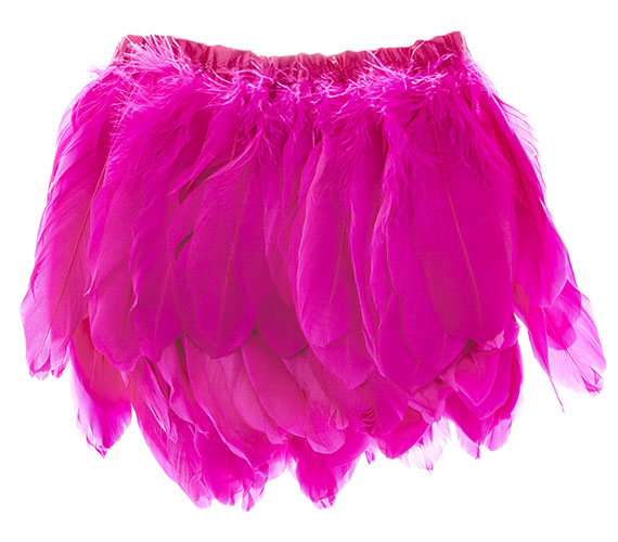 Goose Feather Strung 5.5-7in Value 2yds  Bleach