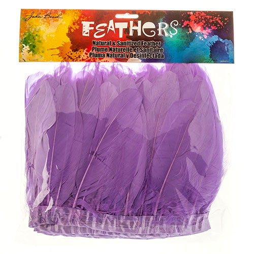 Goose Feather Strung 5.5-7in Value 2yds  Bleach