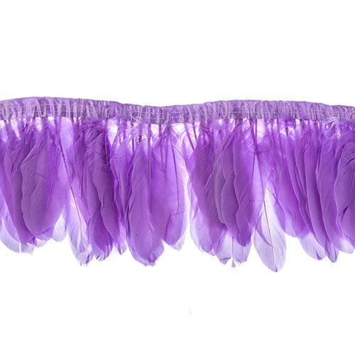 Goose Feather Strung 5.5-7in Value 2yds  Bleach