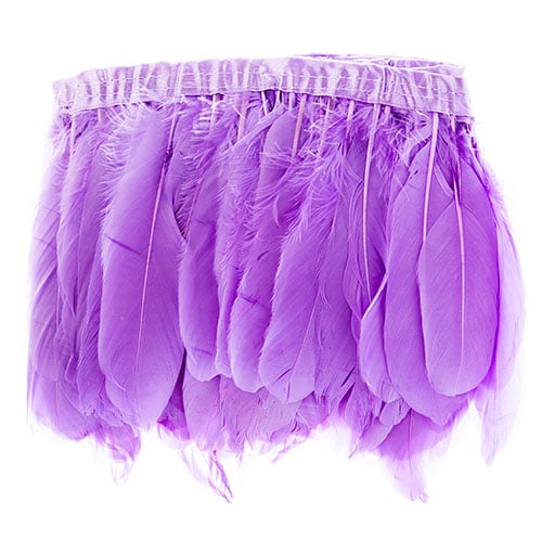 Goose Feather Strung 5.5-7in Value 2yds  Bleach