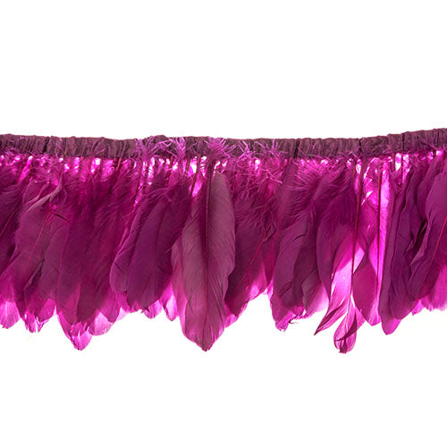 Goose Feather Strung 5.5-7in Value 2yds  Bleach