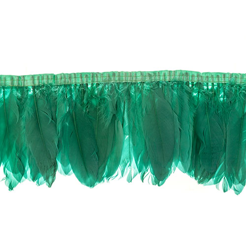 Goose Feather Strung 5.5-7in Value 2yds  Bleach