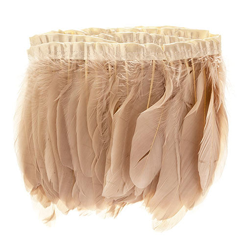 Goose Feather Strung 5.5-7in Value 2yds  Bleach